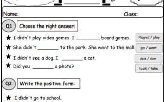 ورقة عمل لغة انجليزية رابع ابتدائي الفصل الثاني