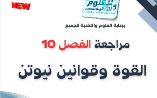 حل مراجعة الفصل العاشر (القوة وقوانين نيوتن) علوم الصف الثالث المتوسط الفصل الثاني
