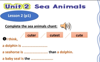 ورقة عمل الدرس الثاني من الوحدة sea animals انجليزي غير محلولة خامس ابتدائي أ . نورهان