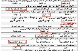 حل ملخص تدريبات لغتي الصف الأول الثانوي الفصل الأول