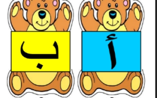 بطاقات حروف دبدوب لغتي أول ابتدائي ف1