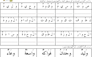 ورقة عمل درس حرف الواو أول ابتدائي الفصل الثاني